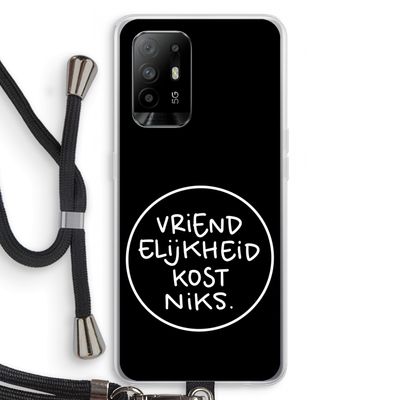 Vriendelijkheid: Oppo A94 5G Transparant Hoesje met koord