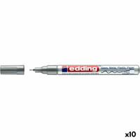 Permanente markeerstift Edding 780 Zilverkleurig (10 Stuks)