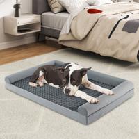 Orthopedisch Hondenbed Groot Hondensofa met Hondenkussen Hondenbank Voor Grote & Middelgrote Honden Grijs XXL