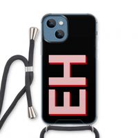 Monogram: iPhone 13 mini Transparant Hoesje met koord