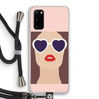 Red lips: Samsung Galaxy S20 Transparant Hoesje met koord