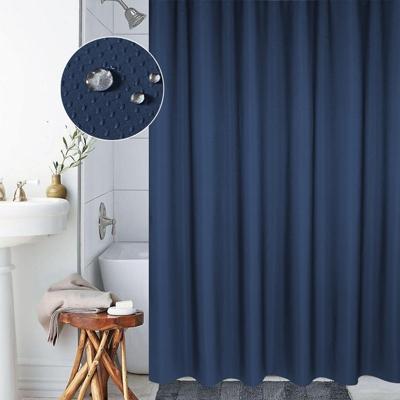 Verdikking waterdicht en meeldauw gordijn honingraat structuur Polyester doek douche gordijn badkamer gordijnen grootte: 200 * 220cm (donkerblauw)