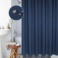 Verdikking waterdicht en meeldauw gordijn honingraat structuur Polyester doek douche gordijn badkamer gordijnen grootte: 200 * 220cm (donkerblauw)