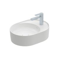 Villeroy & Boch Collaro opzetwastafel ovaal m. kraangatbank 51x38cm z. overloop m. 1 kraangat, ceramic+ wit - thumbnail