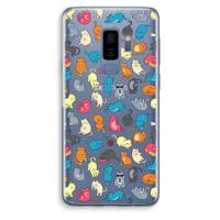 Kleurrijke katten: Samsung Galaxy S9 Plus Transparant Hoesje - thumbnail