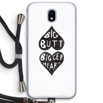 Big butt bigger heart: Samsung Galaxy J5 (2017) Transparant Hoesje met koord