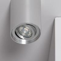Opbouwspot zilver 'Will' Zilver verstelbaar rond led GU10 110mm Opbouwspot zilver 'Will' Zilver verstelbaar rond led GU10 110mm