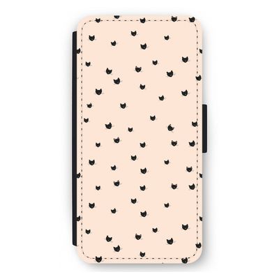 Kleine kattenkopjes: iPhone 12 Pro Max Flip Hoesje