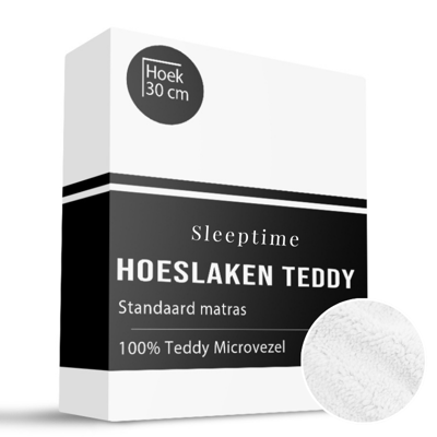 Hoeslaken - Teddy - 160x200 cm - Keuze Uit Meerdere Kleuren - Sleeptime - Dekbed-Discounter.nl