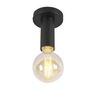 QAZQA Moderne plafondlamp zwart 13 cm - Facil