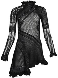 Roberta Einer robe courte Ali en crochet - Noir