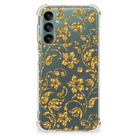 Samsung Galaxy A24 Case Gouden Bloemen - thumbnail