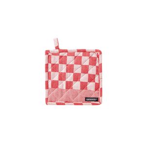 DDDDD Pannenlap Barbeque 21x21cm - red - set van 2