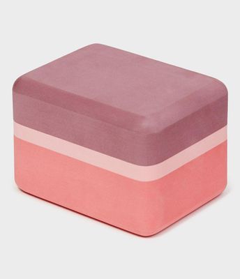 Manduka Mini Yoga Blok EVA-Schuim Clay - 15 x 11,5 x 10 cm