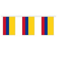 3x Polyester vlaggenlijn van Colombia 3 meter   -