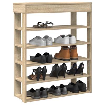 Schoenenrek 80x30x98 cm bewerkt hout sonoma eikenkleurig