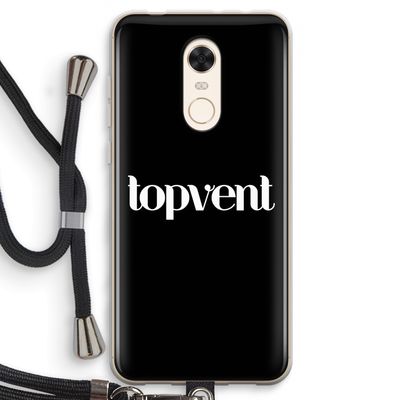Topvent Zwart: Xiaomi Redmi 5 Transparant Hoesje met koord