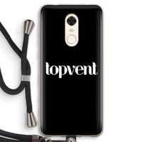 Topvent Zwart: Xiaomi Redmi 5 Transparant Hoesje met koord