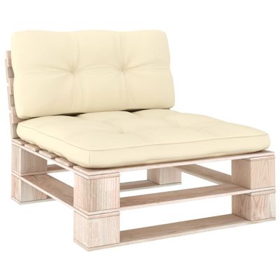 vidaXL Bankkussens pallet 2 st crèmekleurig vidaXL Bankkussens pallet 2 st crèmekleurig