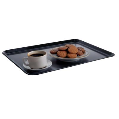 Plat Horeca dienblad in het zwart - kunststof - 35 x 24 cm - Serveerbladen