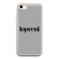 Topvent Grijs Zwart: iPhone 7 Transparant Hoesje