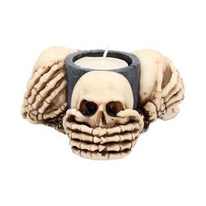 Nemesis Now - Three Wise Skulls Tealight Holder 11cm