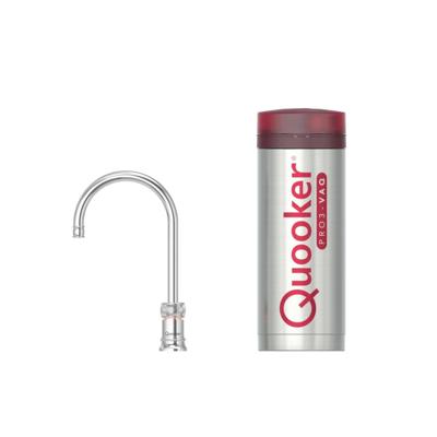 Quooker Classic Nordic Round Kokendwaterkraan (Single Tap) Set - Kokend Water - Chroom - met COMBI+ Reservoir
