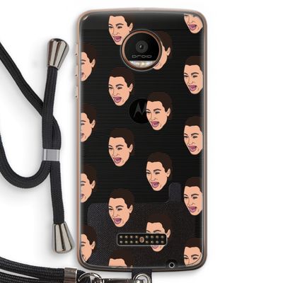 Ugly Cry Call: Motorola Moto Z Force Transparant Hoesje met koord