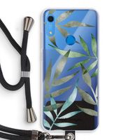 Tropical watercolor leaves: Huawei Y6s Transparant Hoesje met koord