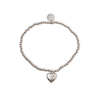 Day&Eve Elastische Armband Balsy Heart Zilver