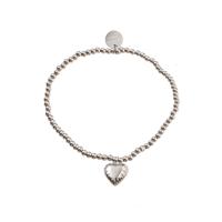 Day&Eve Elastische Armband Balsy Heart Zilver