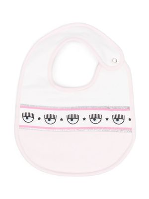 Chiara Ferragni Kids bavoir à imprimé Wink - Rose