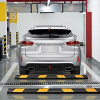 183 cm Rubberen Wielstopper Parkeerplaatsafbakening Tot 4000 kg Parkeerlijn Parkeerhulp