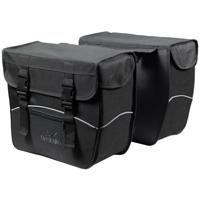 Greenlands tas dubbel zwart-zwart. afmeting 35x31x16 (x2) cm. afgeschuinde kanten, 34l