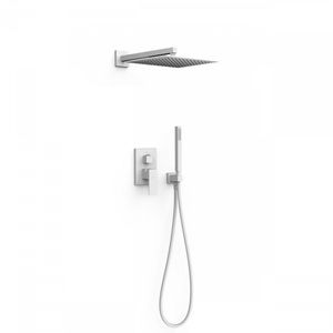 Regendoucheset Inbouw Tres Cuadro Exclusive Met Wandarm en Handdoucheset met Staafhanddouche Mat Wit Tres