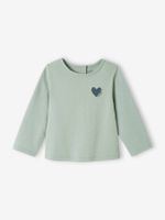 Babyshirt Basics lange mouwen blauwgroen - thumbnail