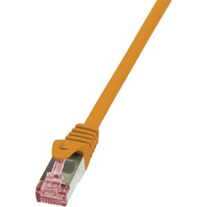 LogiLink CQ2038S RJ45 Netwerkkabel, patchkabel CAT 6 S/FTP 1.00 m Oranje Vlambestendig, Snagless 1 stuk(s)