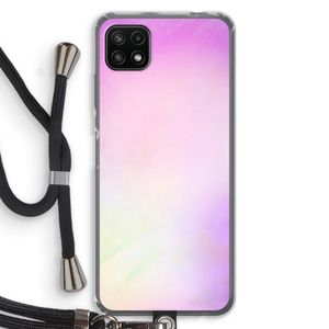 Flow mist pastel: Samsung Galaxy A22 5G Transparant Hoesje met koord