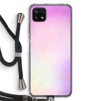 Flow mist pastel: Samsung Galaxy A22 5G Transparant Hoesje met koord