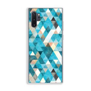 Gekleurde driehoekjes blauw: Samsung Galaxy Note 10 Plus Transparant Hoesje