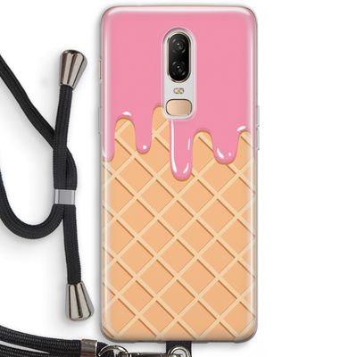 Ice cream: OnePlus 6 Transparant Hoesje met koord