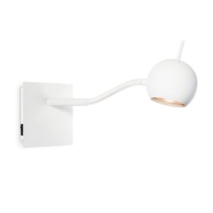 Moderne LED Wandspot Bollo - Wit - 11.5/11.5/35cm - Dimbaar - plafonniere gemaakt van metaal - inclusief LED lichtbron - GU10 fitting - 5W - 390lm - 3000K - warm wit licht