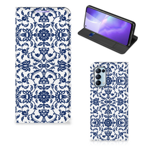 OPPO Find X3 Lite Smart Cover Flower Blue