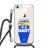 Laat de zon in je hart: iPhone 7 Transparant Hoesje met koord