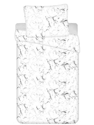 Marmer dekbedovertrek wit - 140 x 200 cm - microflanel Marmer dekbedovertrek wit - 140 x 200 cm - microflanel