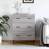 Dressoir 69,5x34x90 cm bewerkt hout grijs sonoma eikenkleurig
