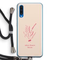 Where flowers bloom: Samsung Galaxy A50 Transparant Hoesje met koord