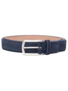 Zegna ceinture en cuir à boucle - Bleu