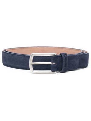 Zegna ceinture en cuir à boucle - Bleu