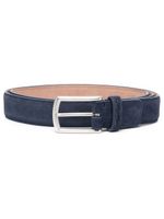 Zegna ceinture en cuir à boucle - Bleu